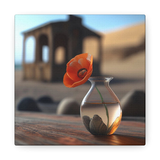 Canvas Gallery Wraps Poppy in a Glass Vase 1