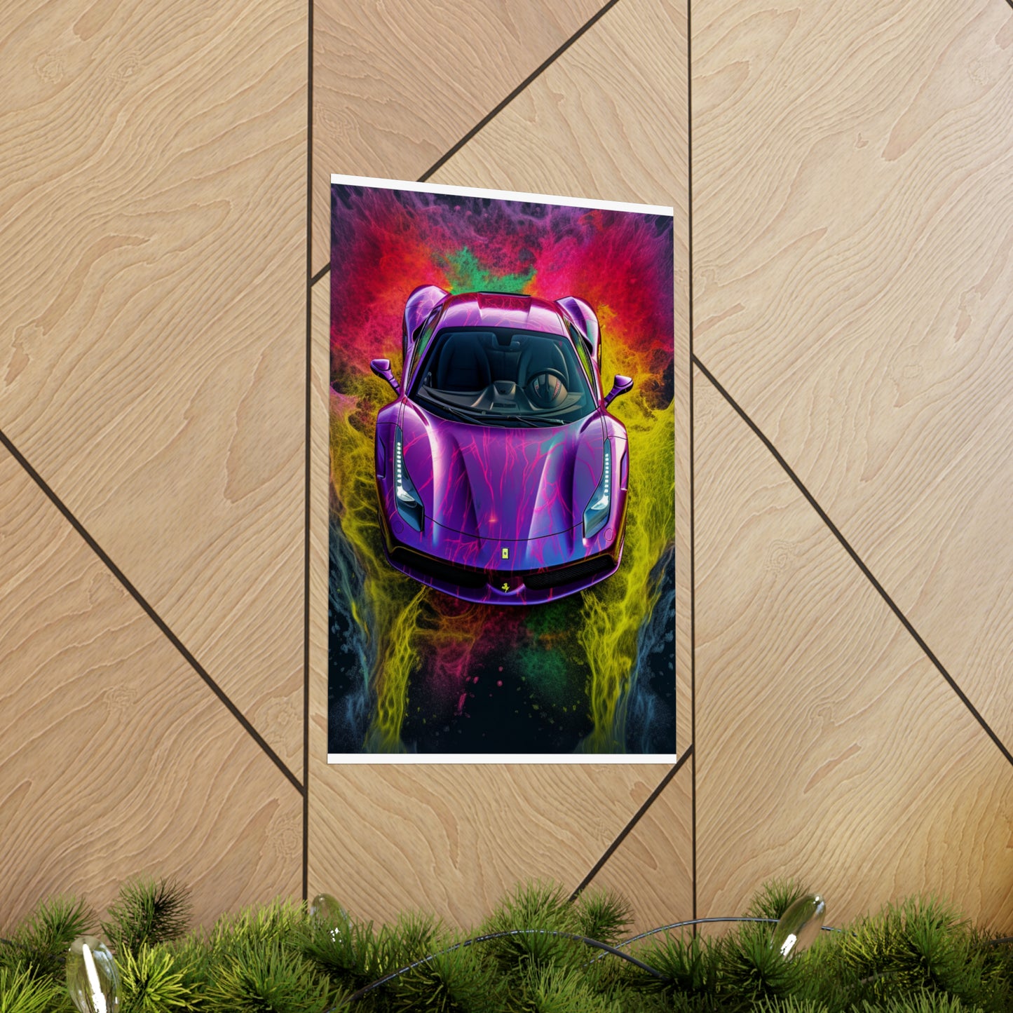 Premium Matte Vertical Posters Farrari Water 3