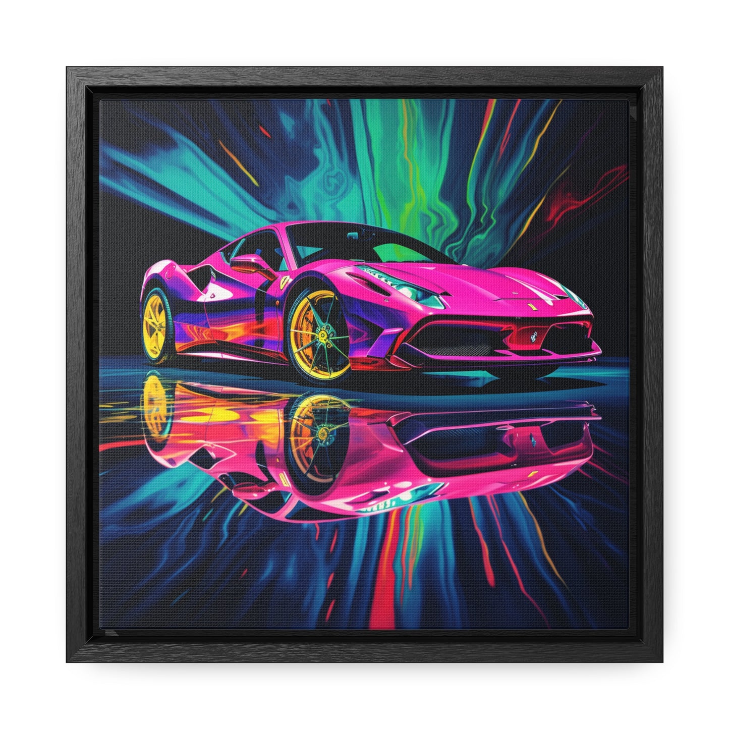 Gallery Canvas Wraps, Square Frame Pink Ferrari Macro 4