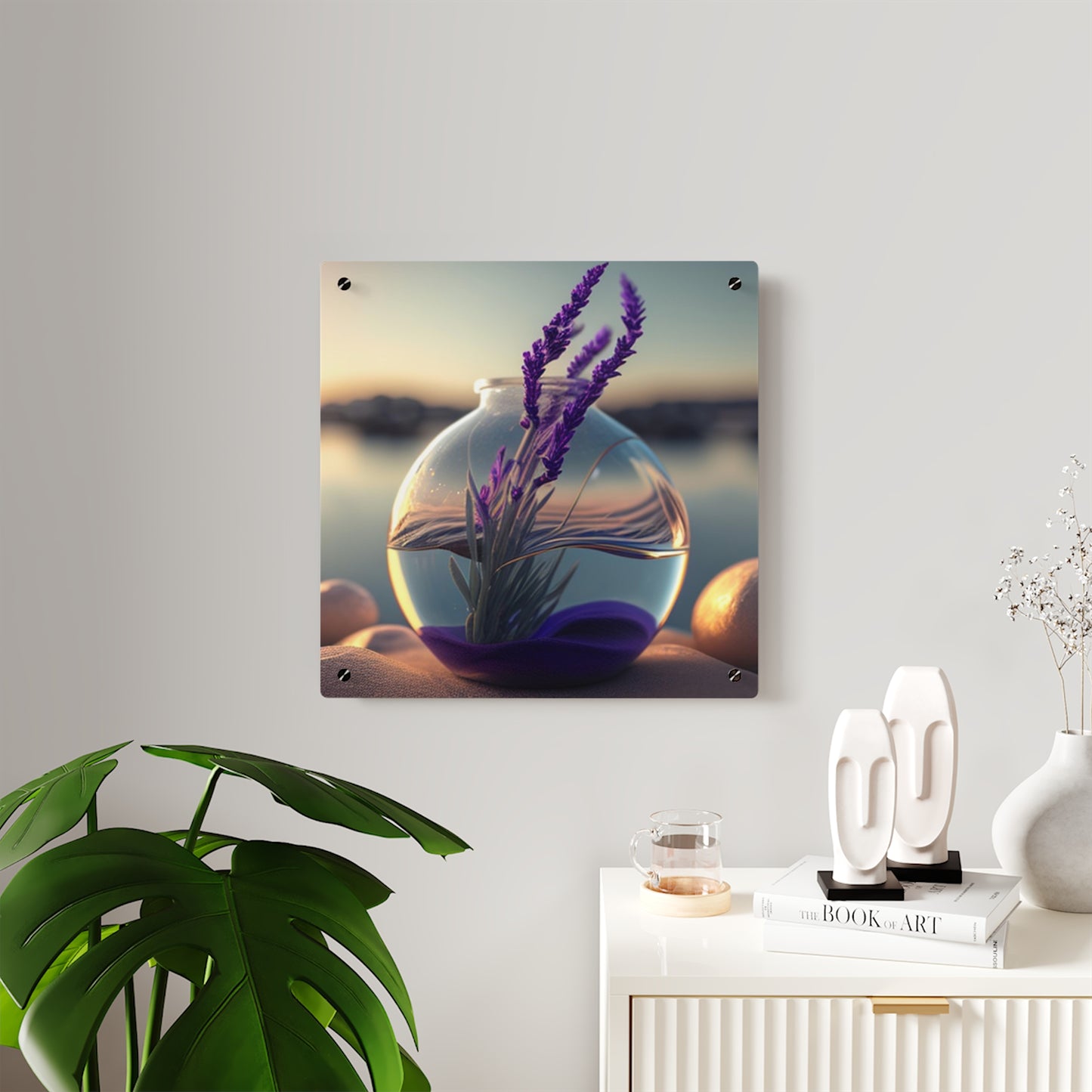 Acrylic Wall Art Panels Lavender in a vase 3