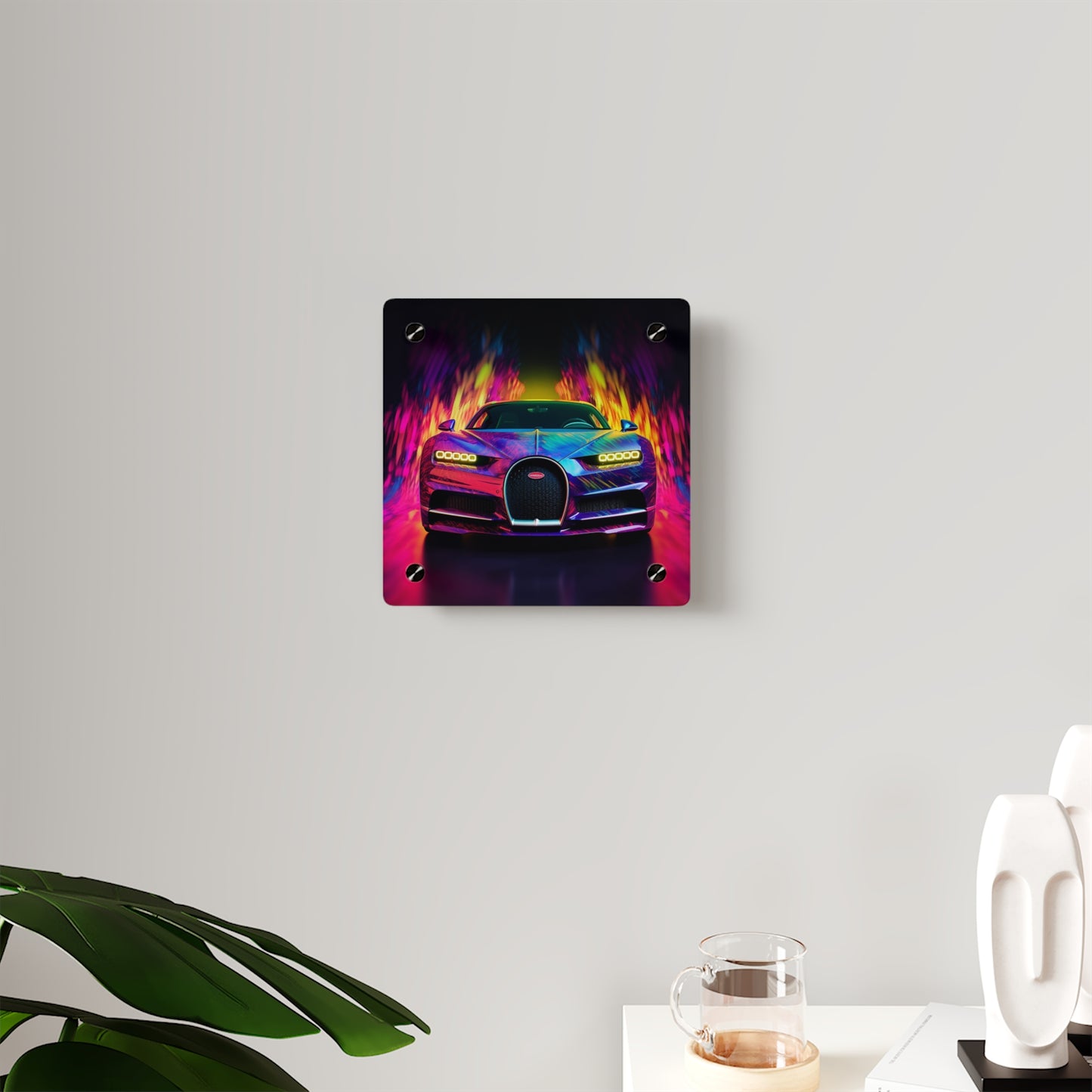 Acrylic Wall Art Panels Florescent Bugatti Flair 3