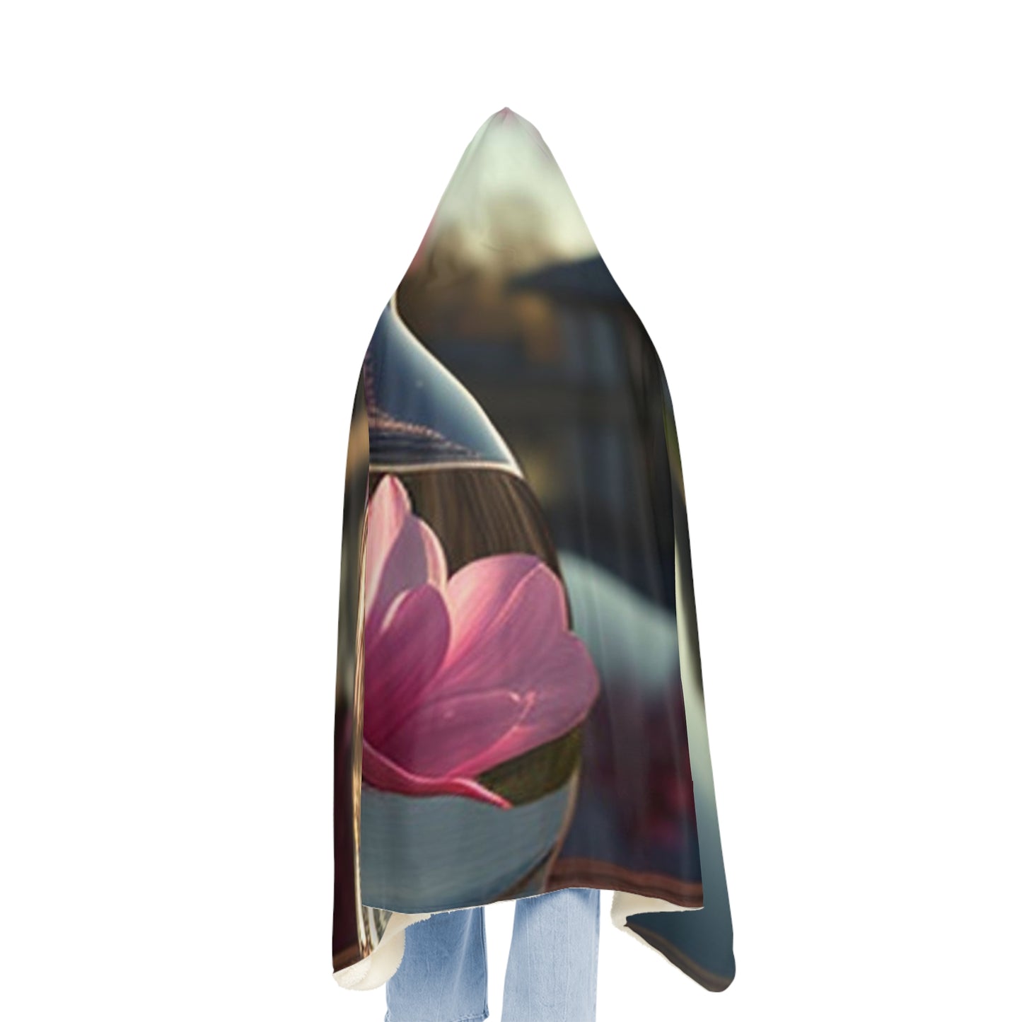 Snuggle Hooded Blanket Magnolia in a Glass vase 2