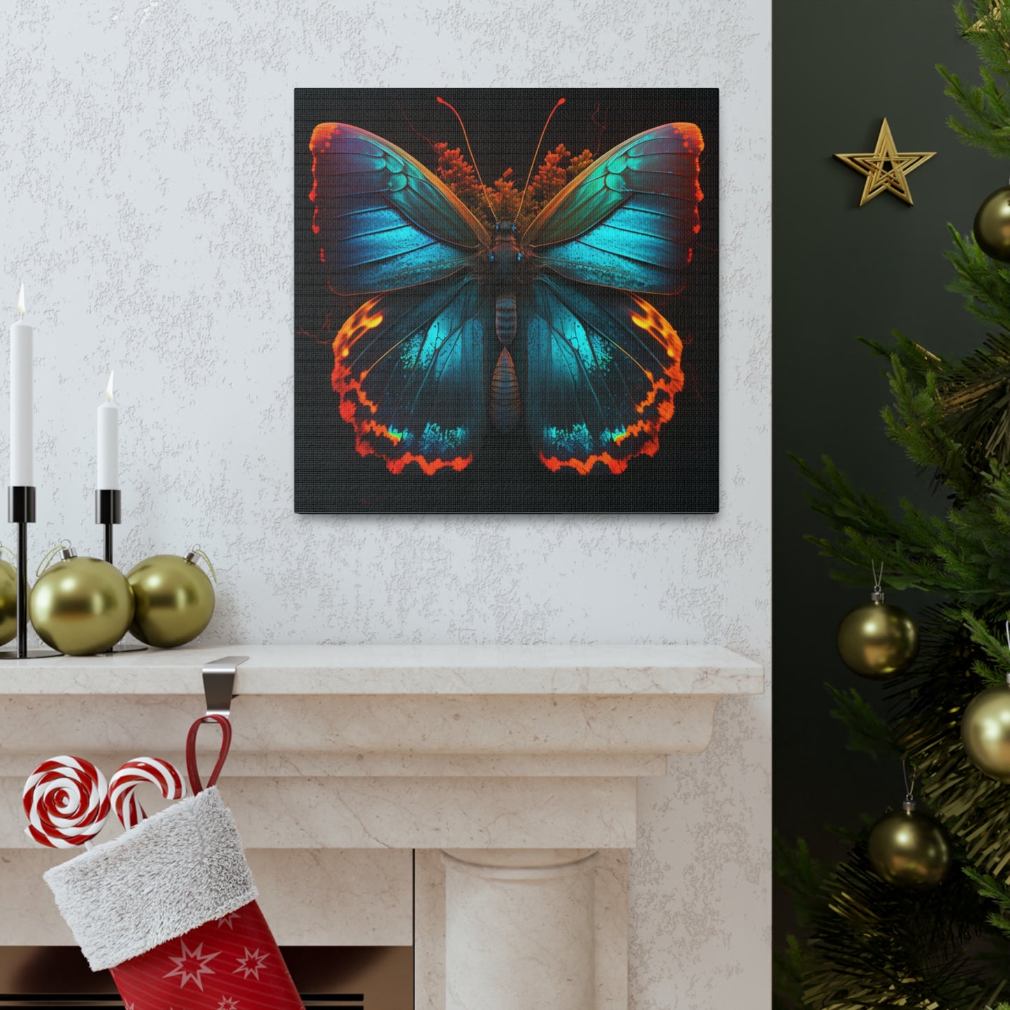 Canvas Gallery Wraps Neon Butterfly Flair 3