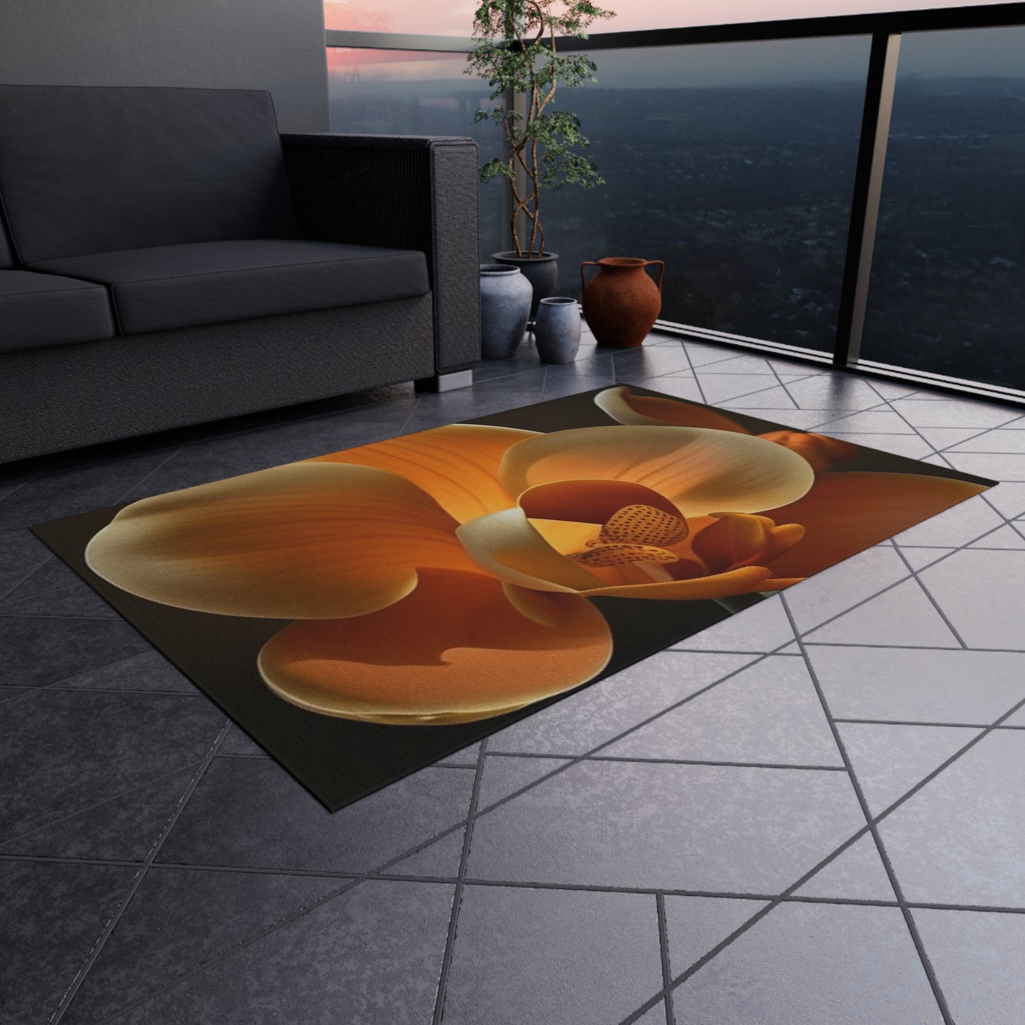 Outdoor Rug  Orange Orchid 4