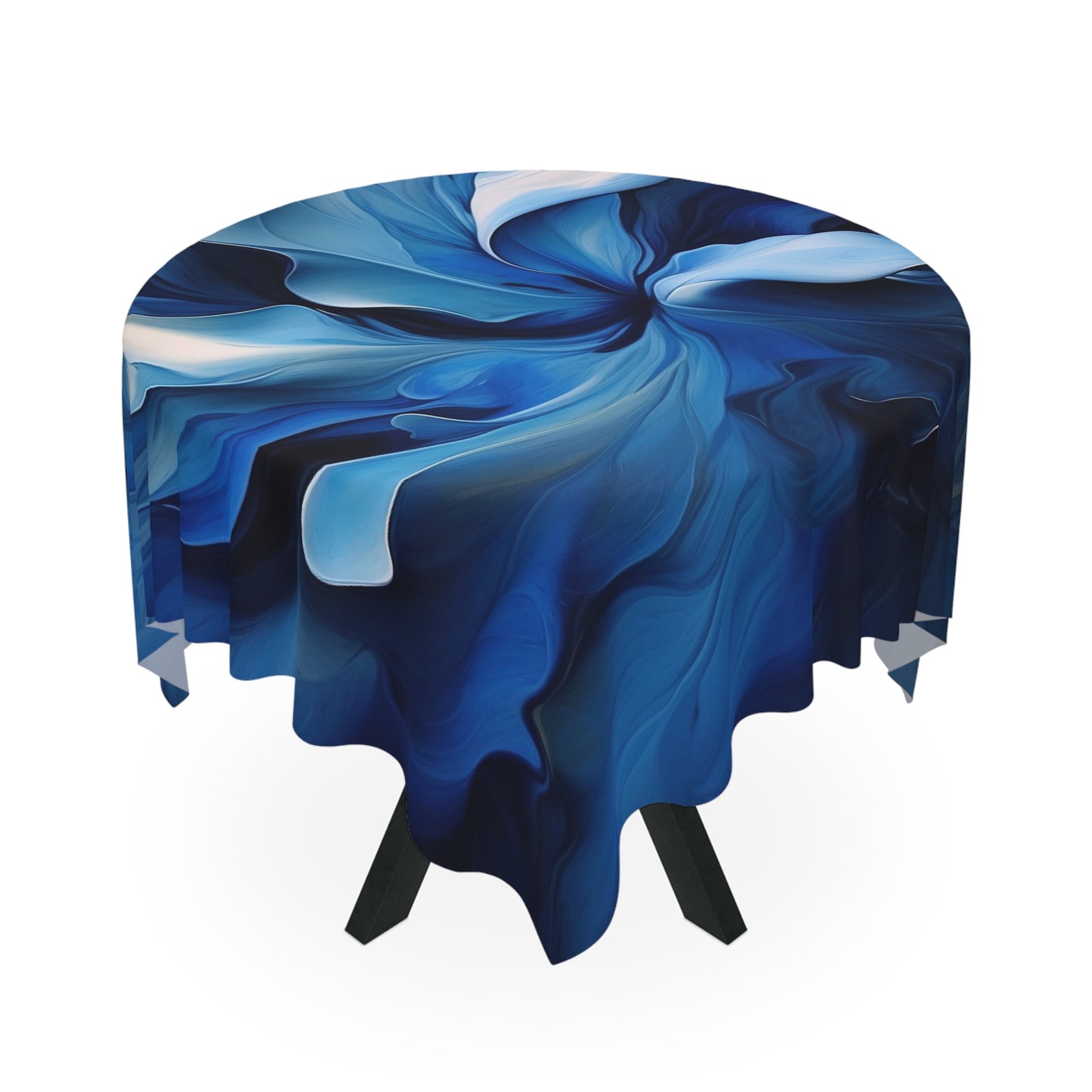 Tablecloth Abstract Blue Tulip 4