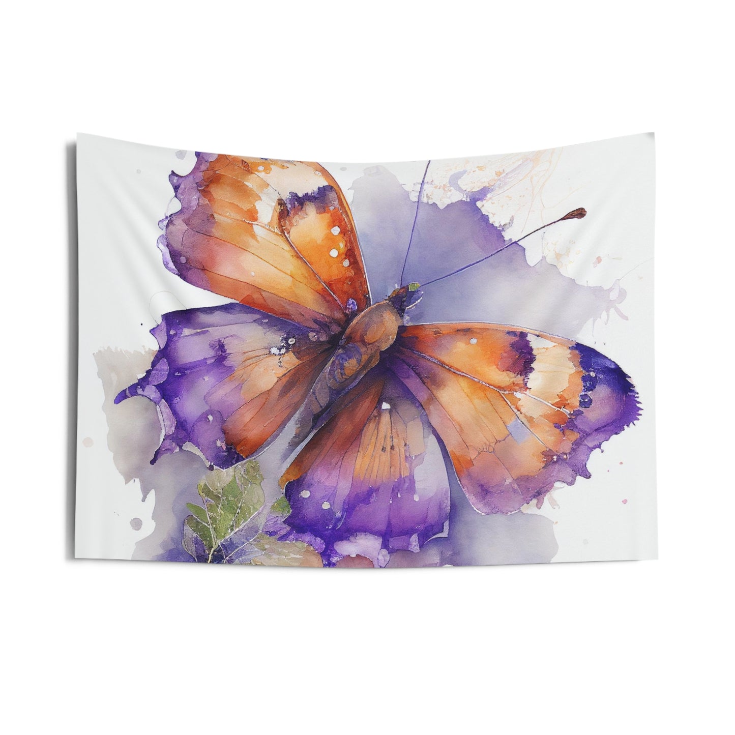 Indoor Wall Tapestries MerlinRose Watercolor Butterfly 2