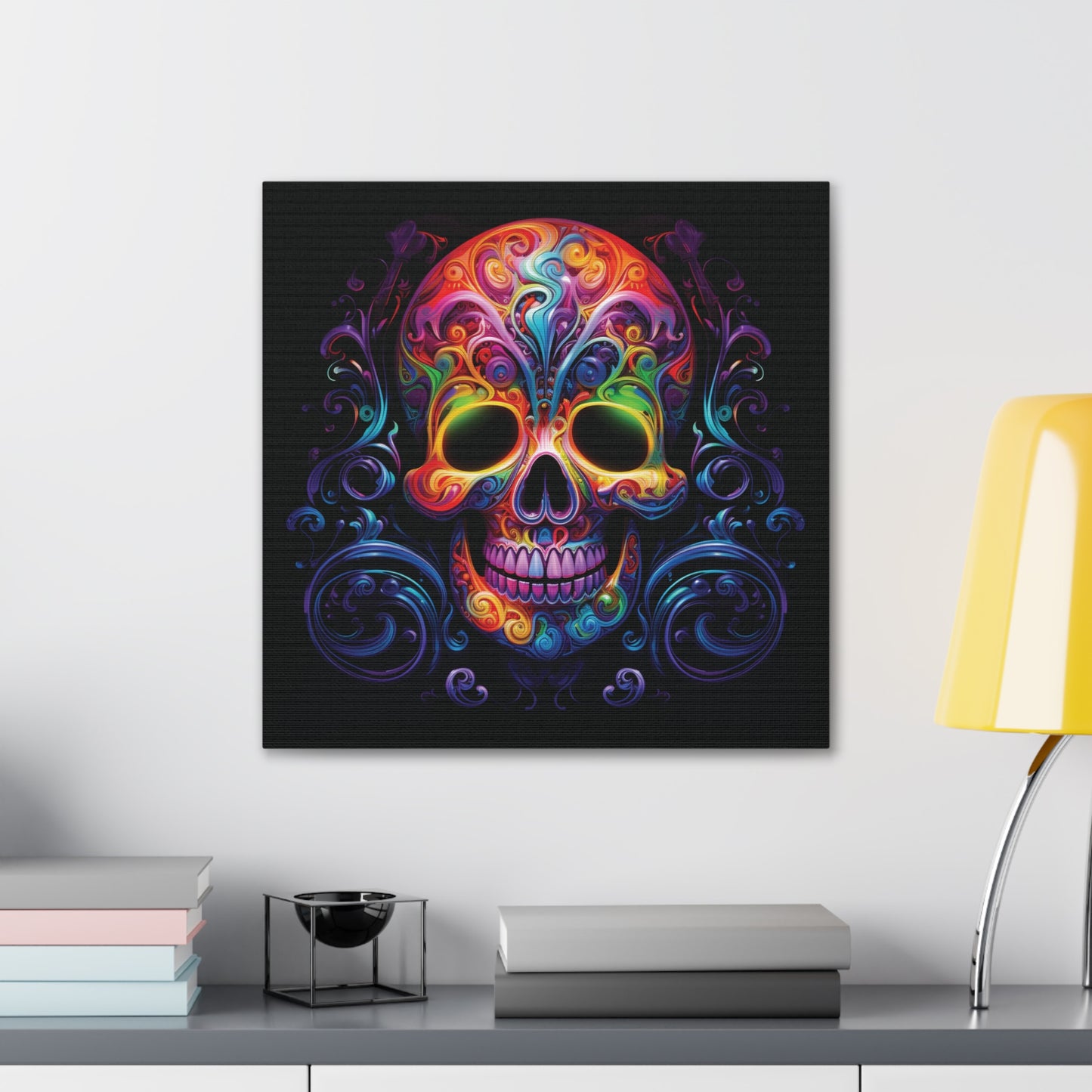 Canvas Gallery Wraps Macro Skull Color 2