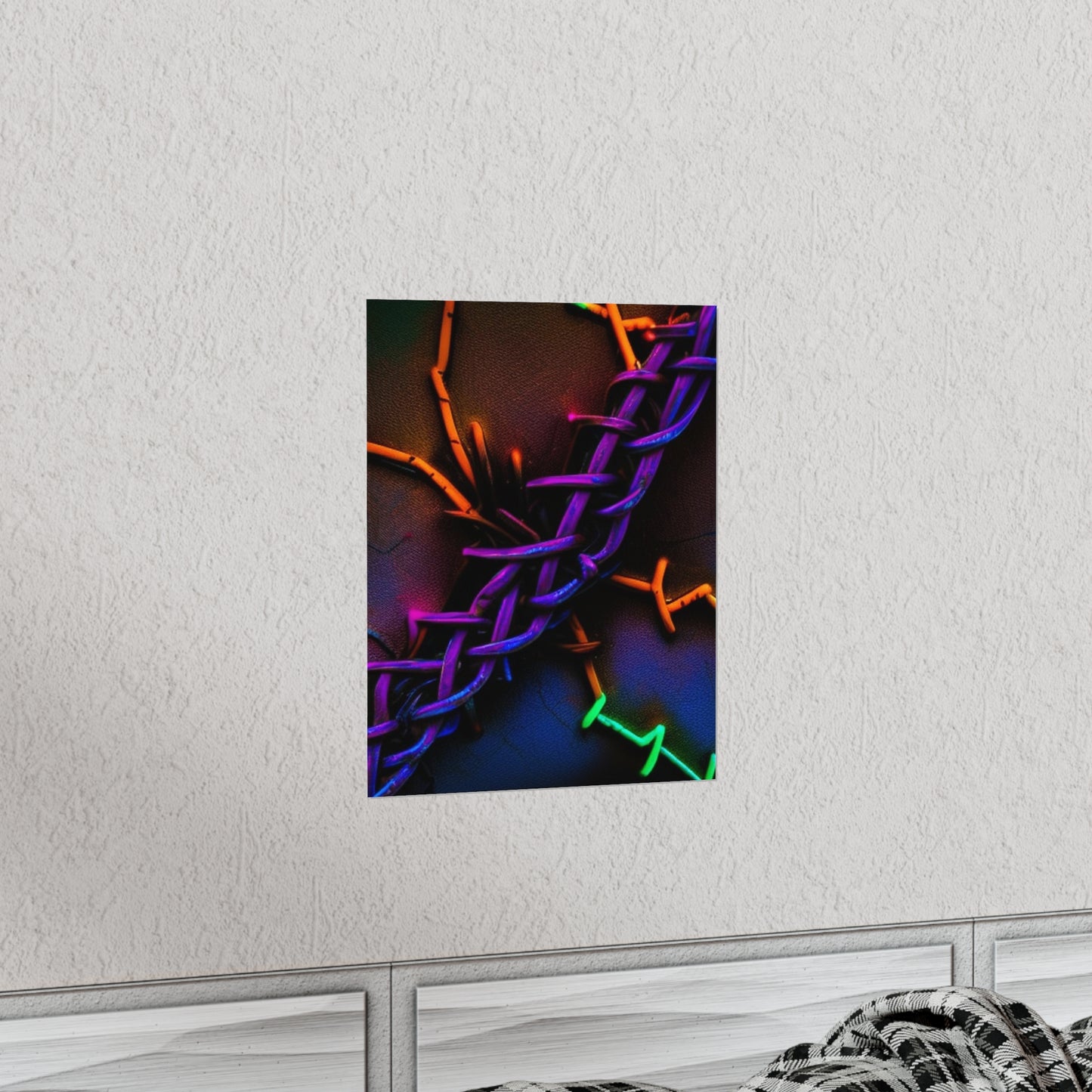 Premium Matte Vertical Posters Macro Neon Barbs 2