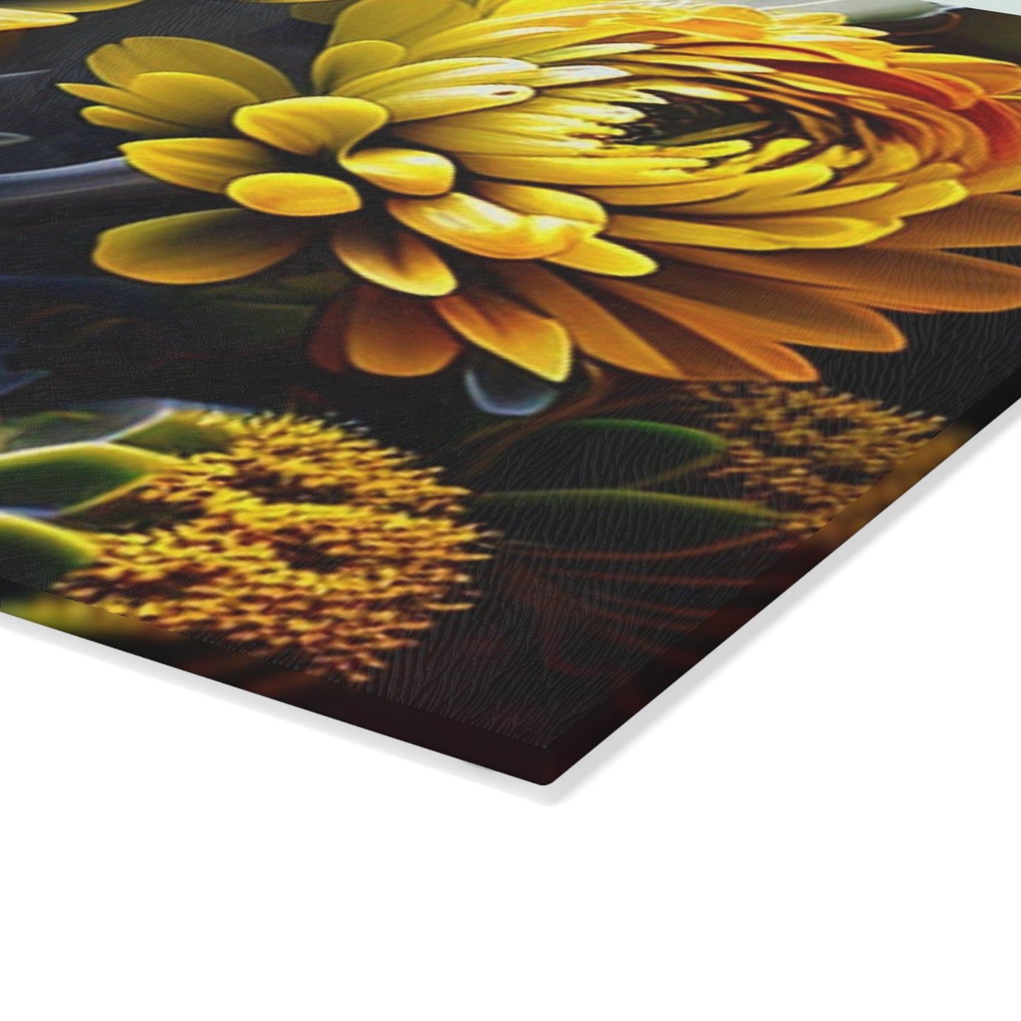 Glass Cutting Board Yellow Hermosas Flores Amarillas 1