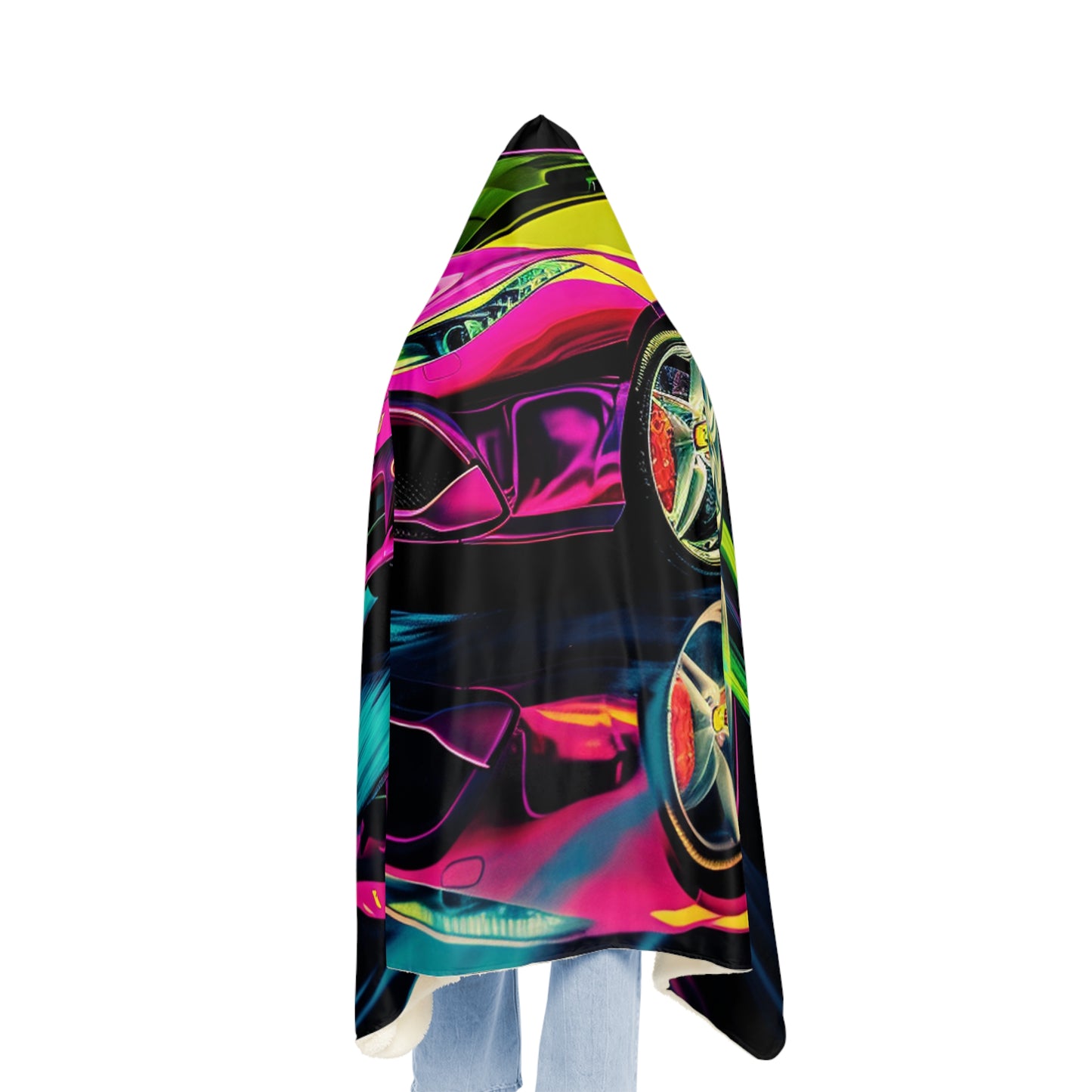 Snuggle Hooded Blanket Pink Ferrari Macro 3