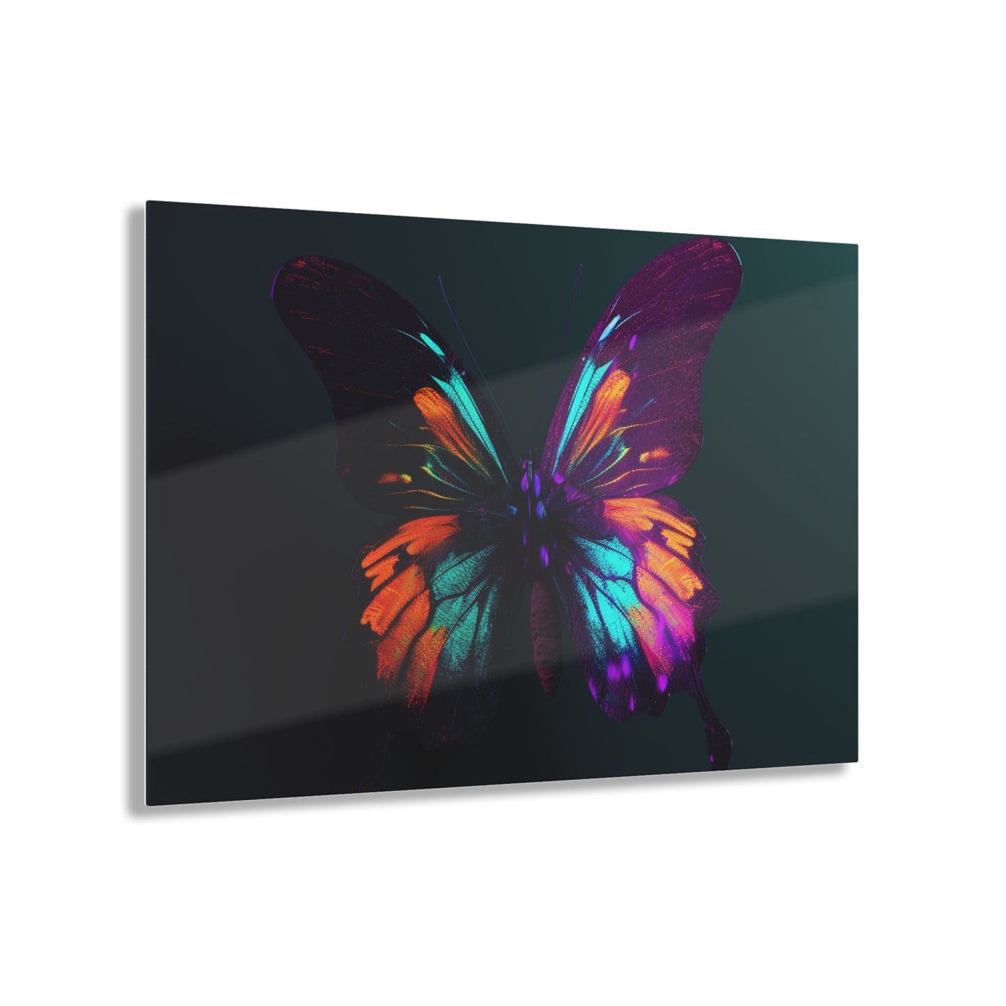 Acrylic Prints Hyper Colorful Butterfly Purple 4