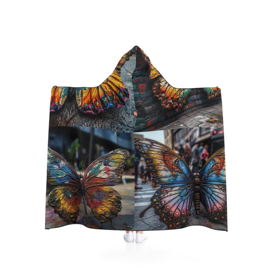 Hooded Blanket Liquid Street Butterfly 5
