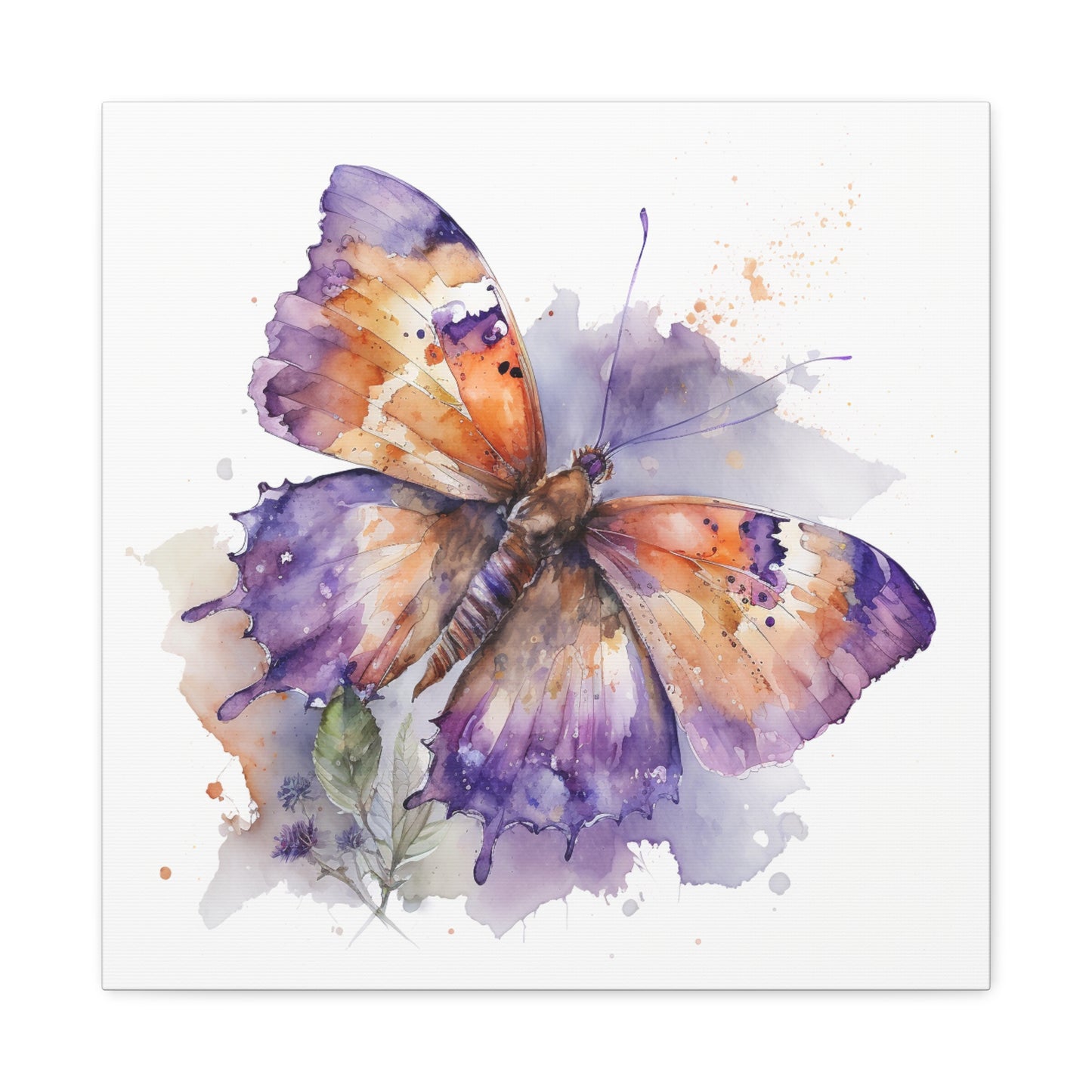 Canvas Gallery Wraps MerlinRose Watercolor Butterfly 1