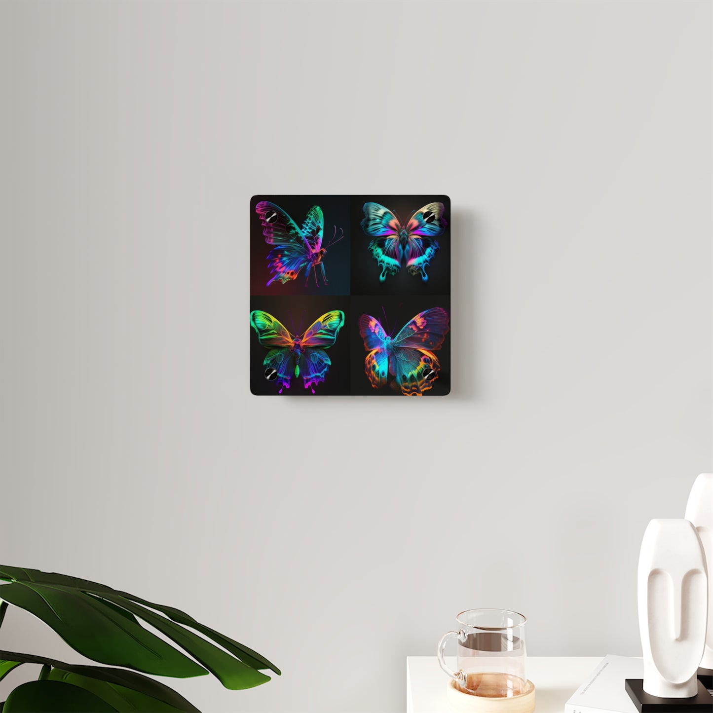 Acrylic Wall Art Panels Raw Hyper Color Butterfly 5