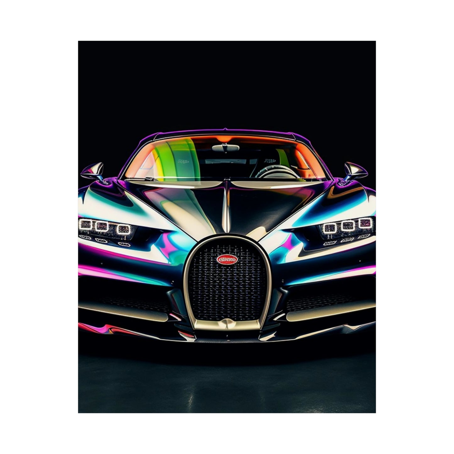 Premium Matte Vertical Posters Hyper Bugatti Chiron 4