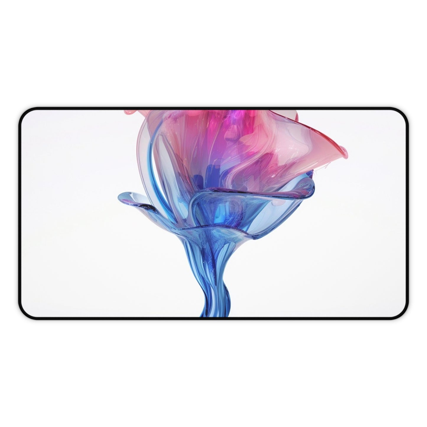 Desk Mat Pink & Blue Tulip Rose 4