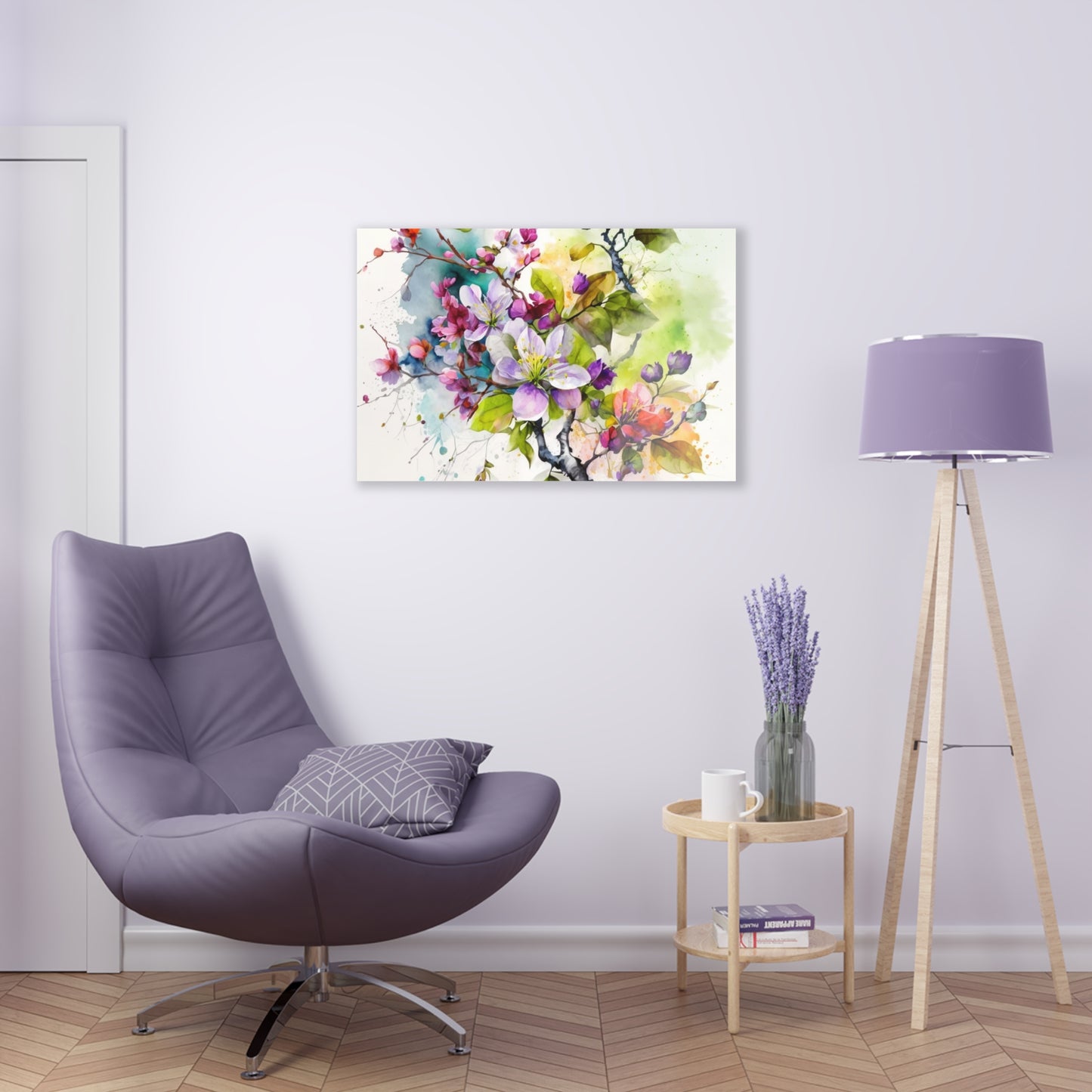 Acrylic Prints Mother Nature Bright Spring Colors Realistic Watercolor 4