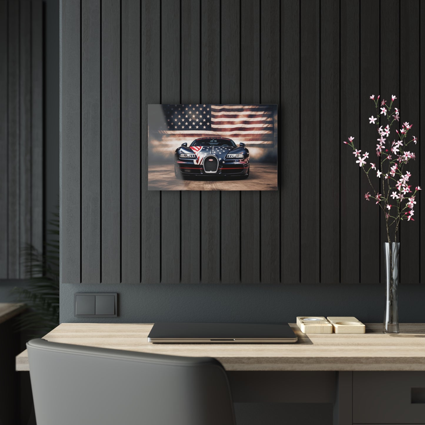 Acrylic Prints Bugatti American Flag 2