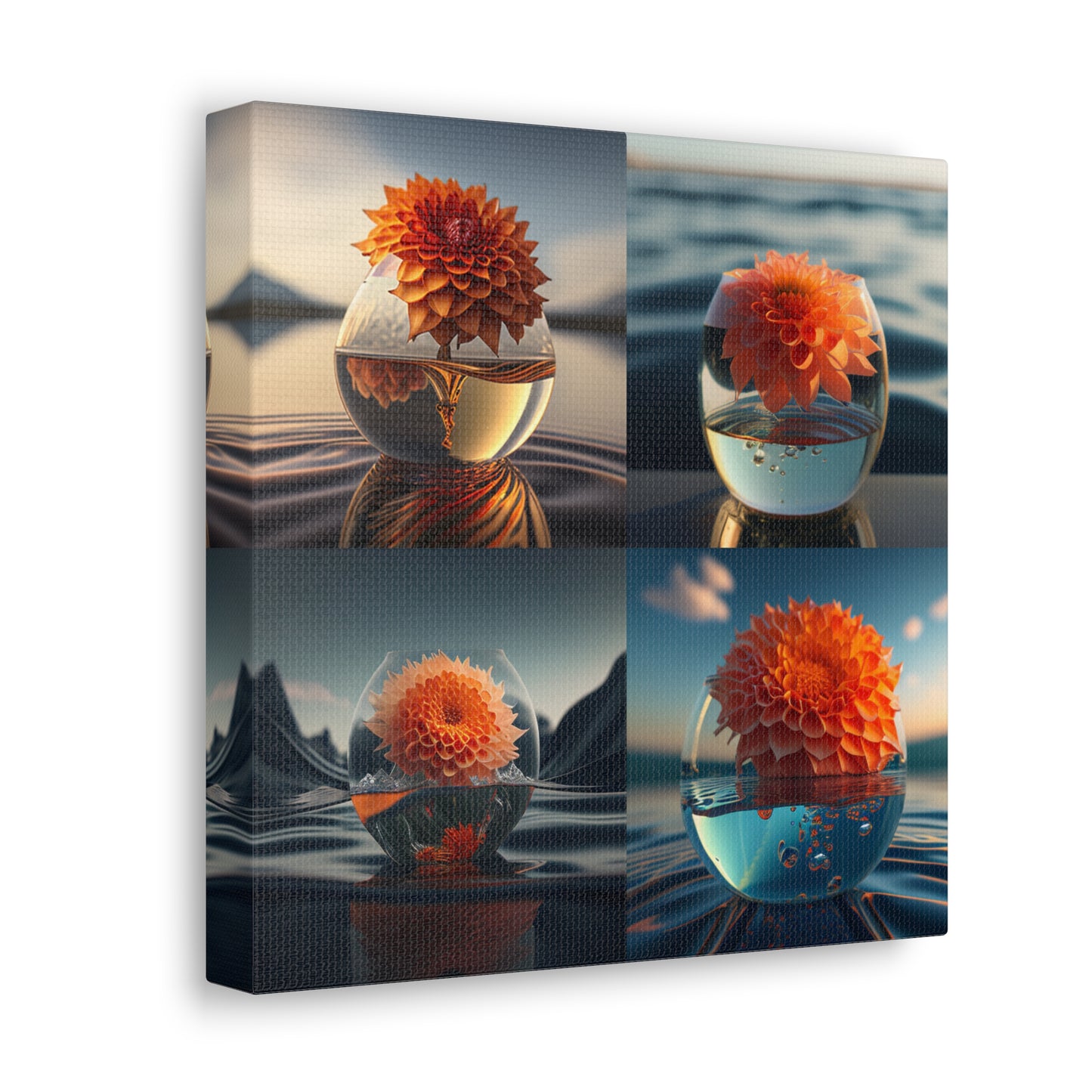 Canvas Gallery Wraps Dahlia Orange 5