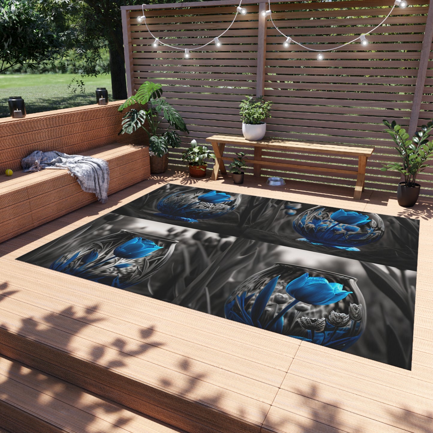 Outdoor Rug  Tulip Blue 5