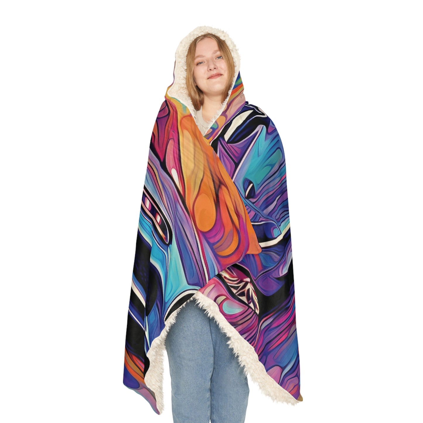 Snuggle Hooded Blanket Bugatti Abstract Concept 3