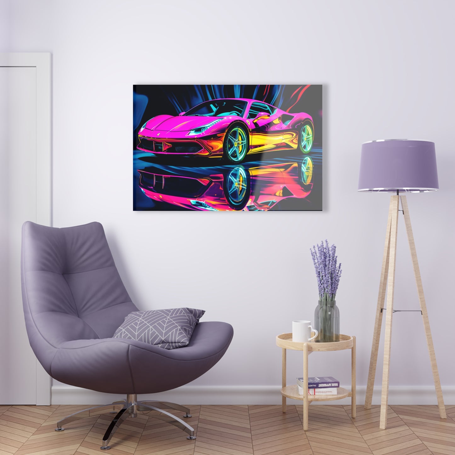 Acrylic Prints Pink Macro Ferrari 3