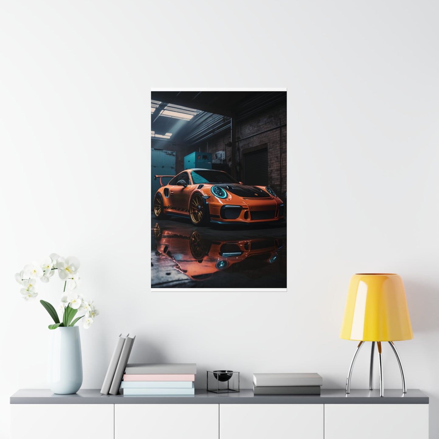 Premium Matte Vertical Posters Porsche Color 1