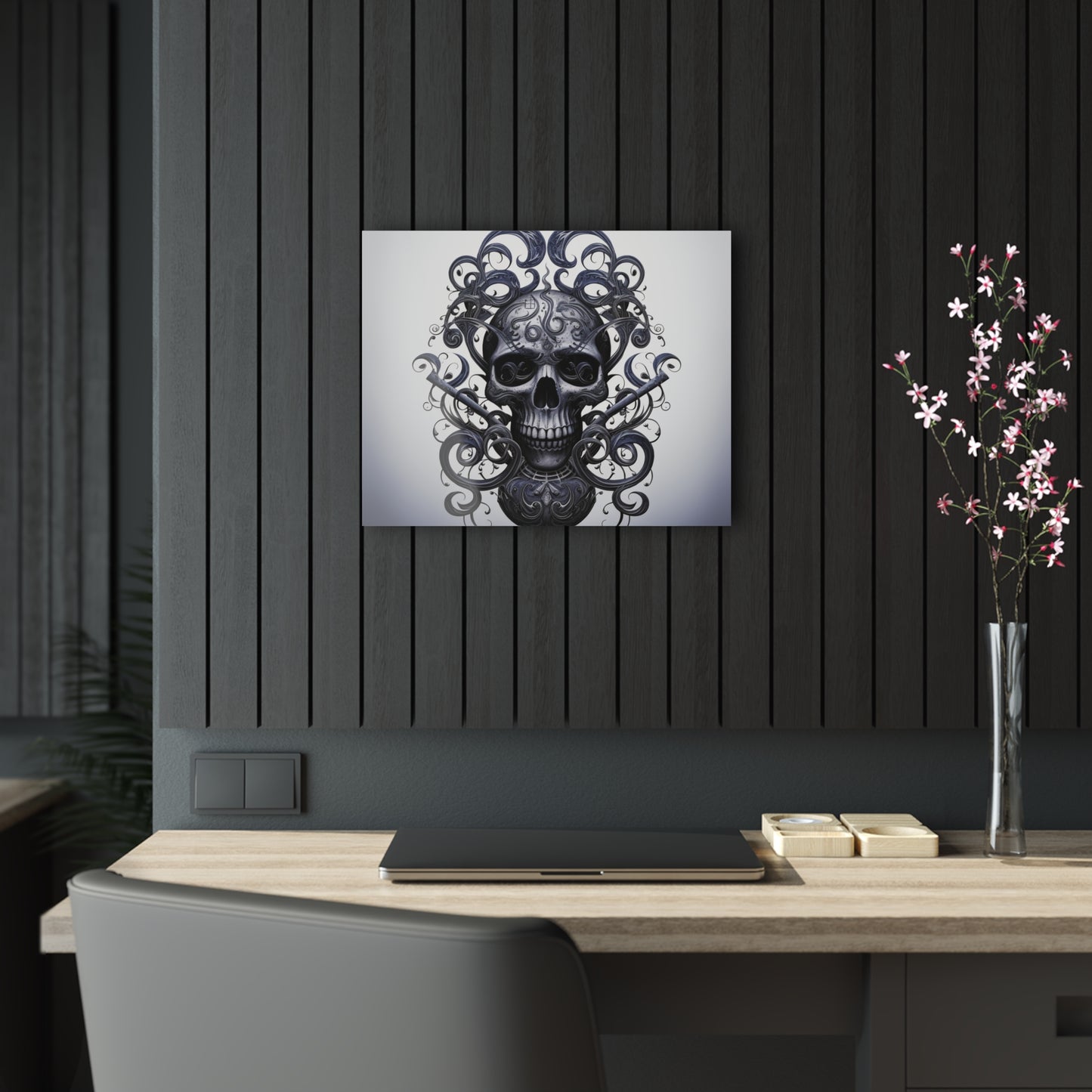 Acrylic Prints Skull Treble Clef 1