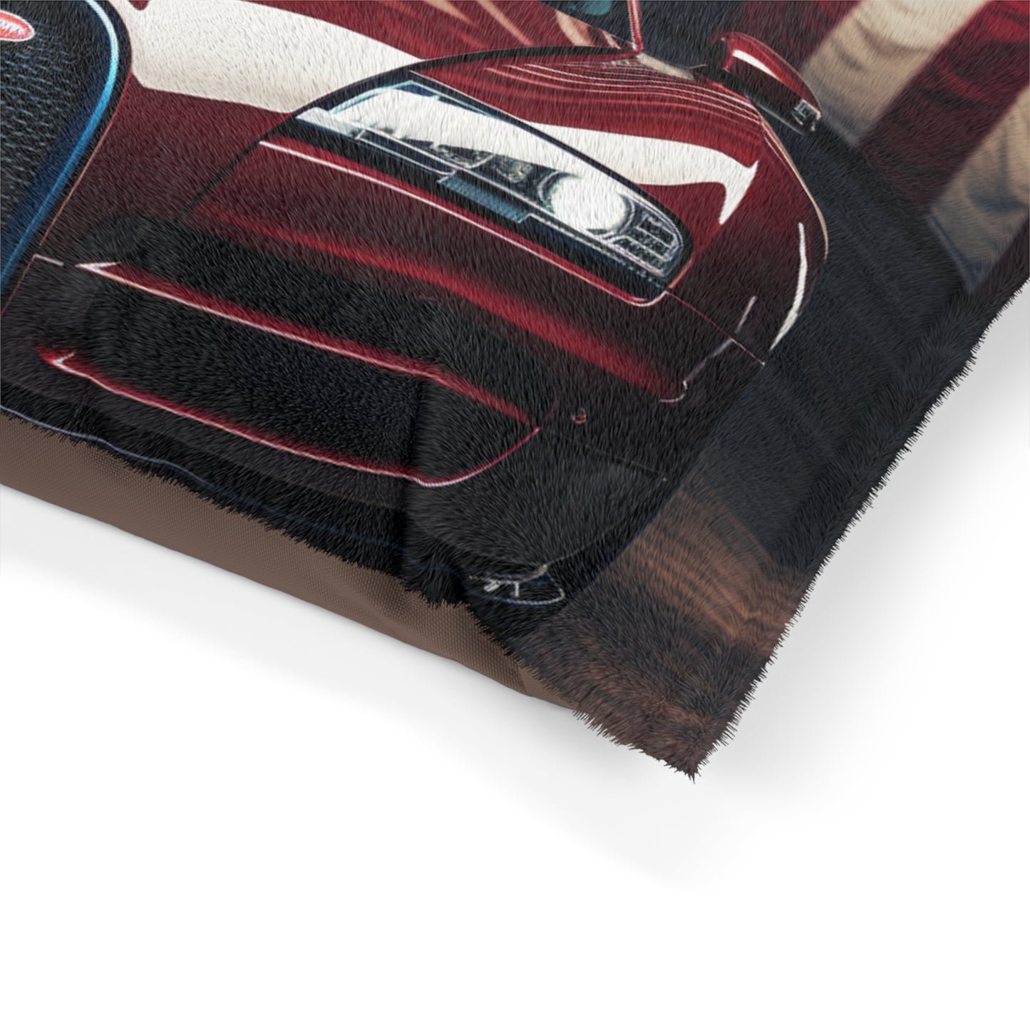 Pet Bed American Flag Background Bugatti 1