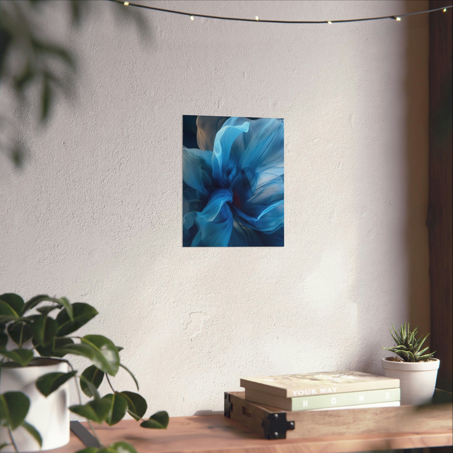 Premium Matte Vertical Posters Blue Tluip Abstract 2