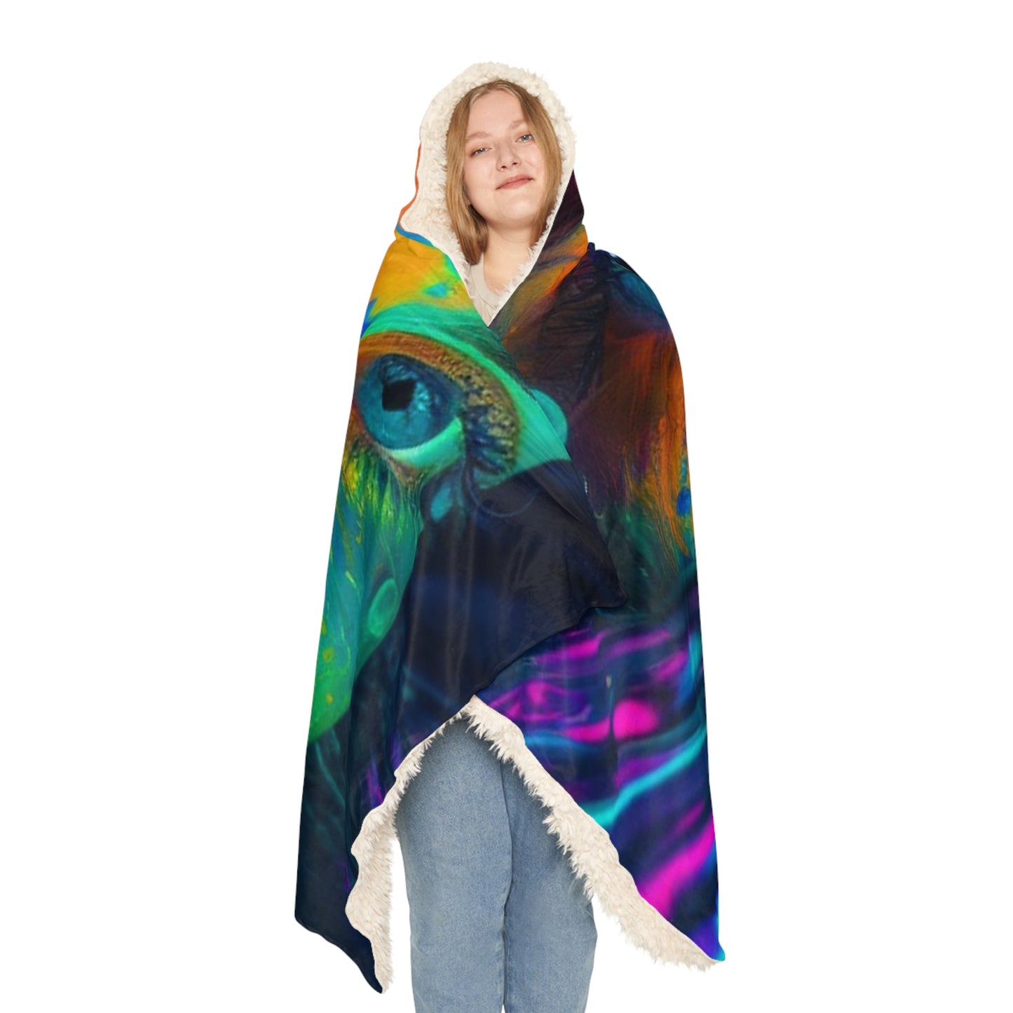 Snuggle Hooded Blanket Florescent Glow 3