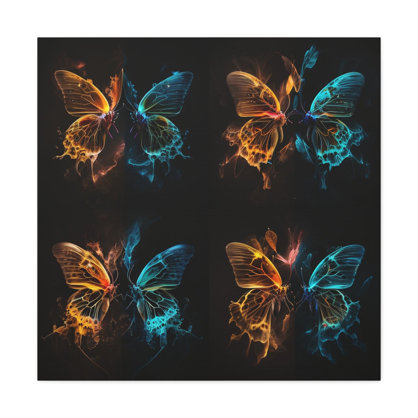 Canvas Gallery Wraps Kiss Neon Butterfly 5