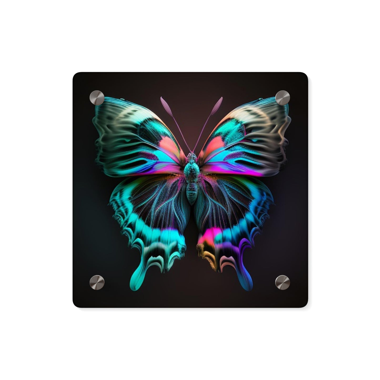 Acrylic Wall Art Panels Neon Butterfly Fusion 3