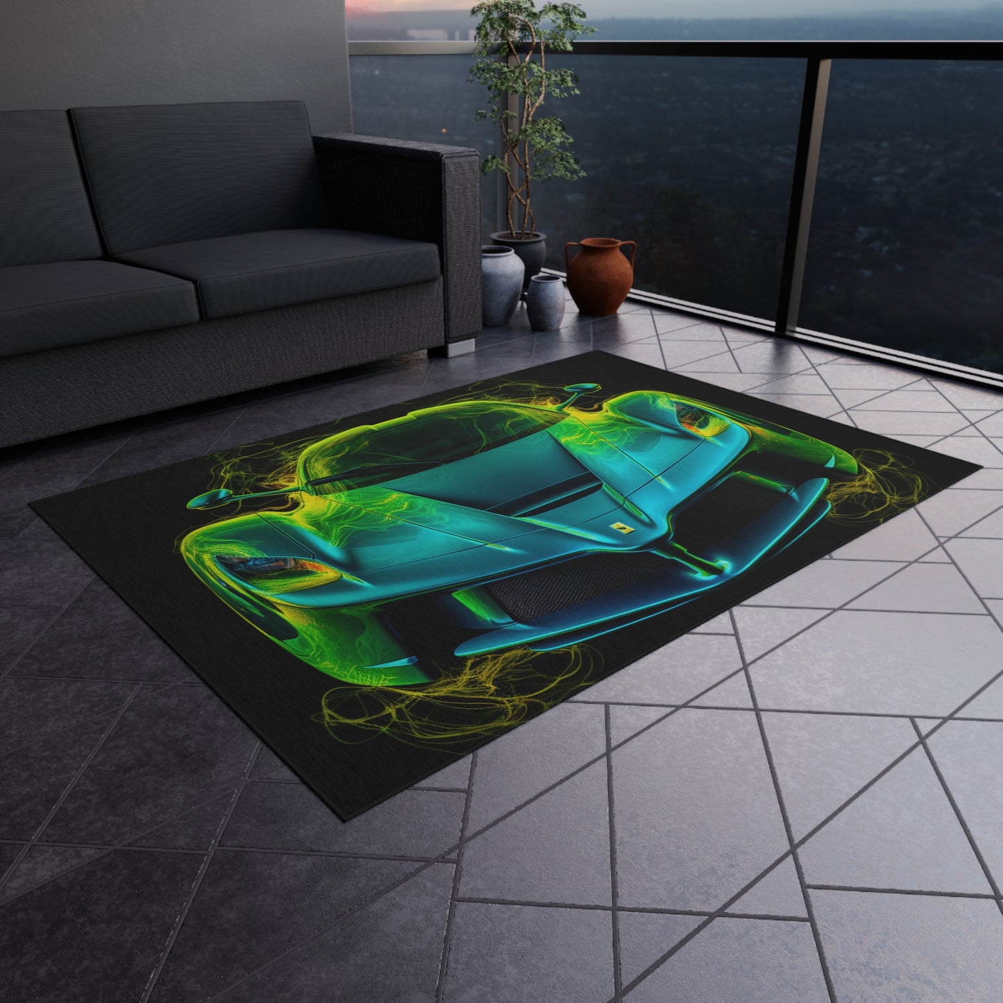 Outdoor Rug  Ferrari Neon 2