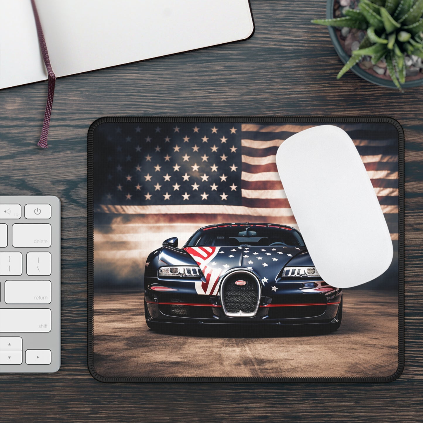 Gaming Mouse Pad  Bugatti American Flag 2