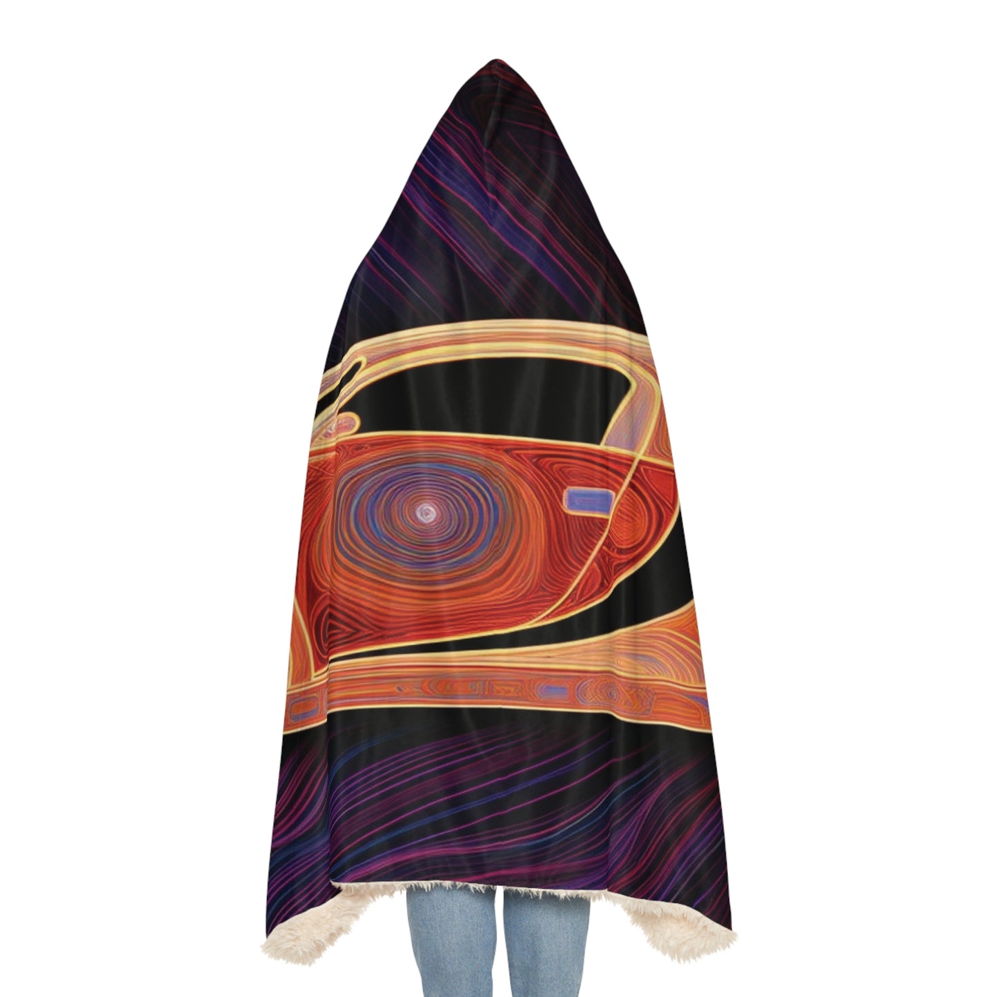 Snuggle Hooded Blanket Bugatti Abstract Concept 2