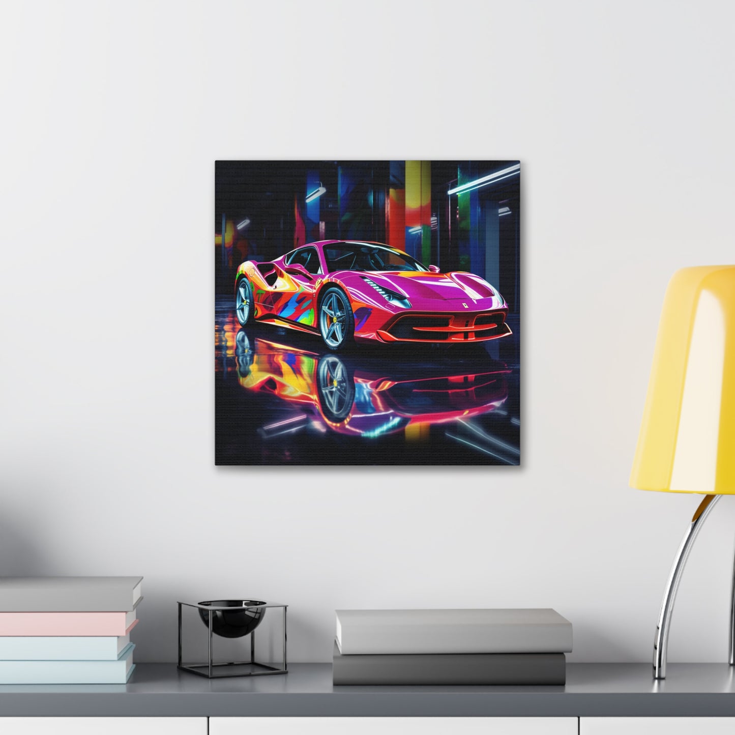 Canvas Gallery Wraps Pink Macro Ferrari 1