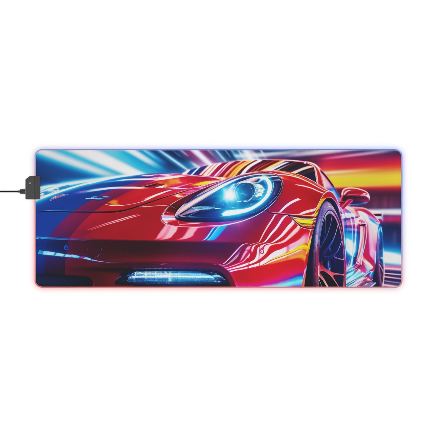 LED Gaming Mouse Pad Macro Flag Ferrari 1