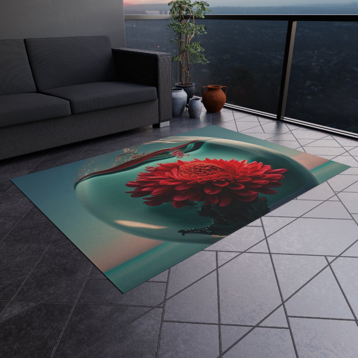 Outdoor Rug  Chrysanthemum 4