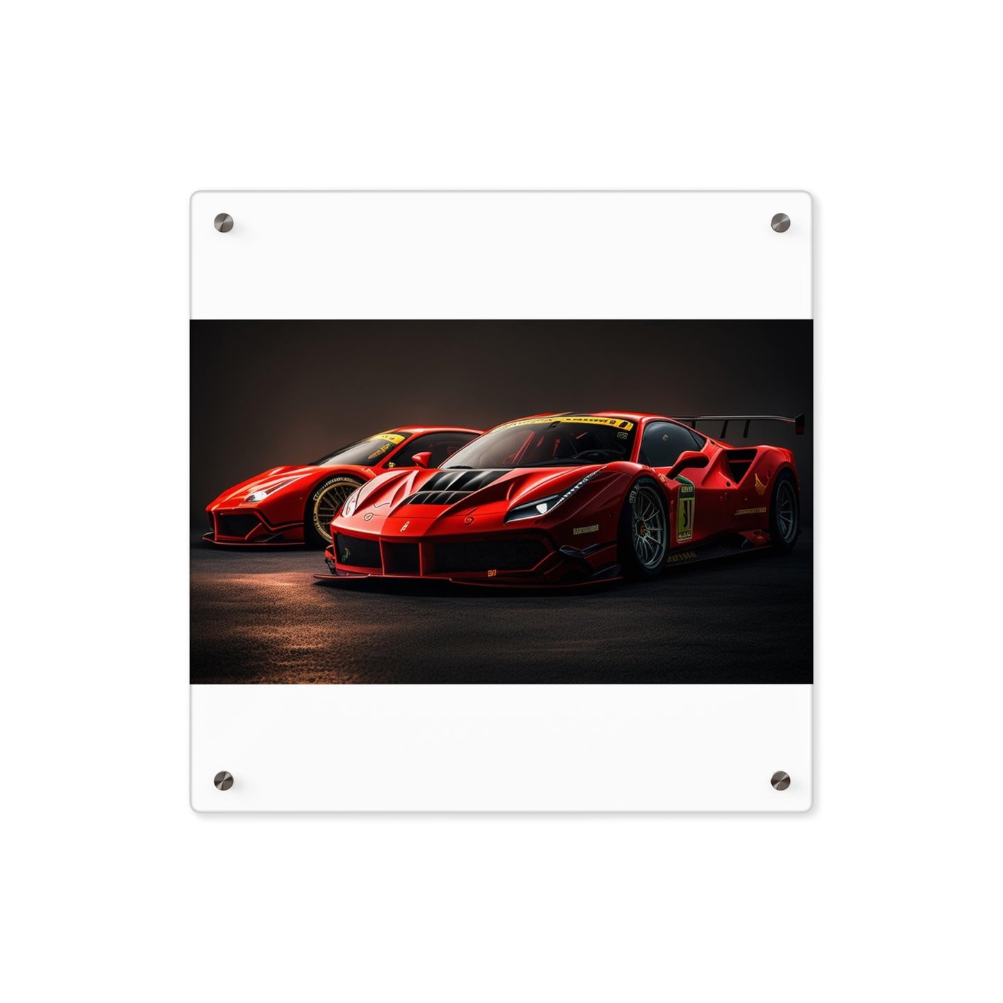 Acrylic Wall Art Panels Ferrari Red 4