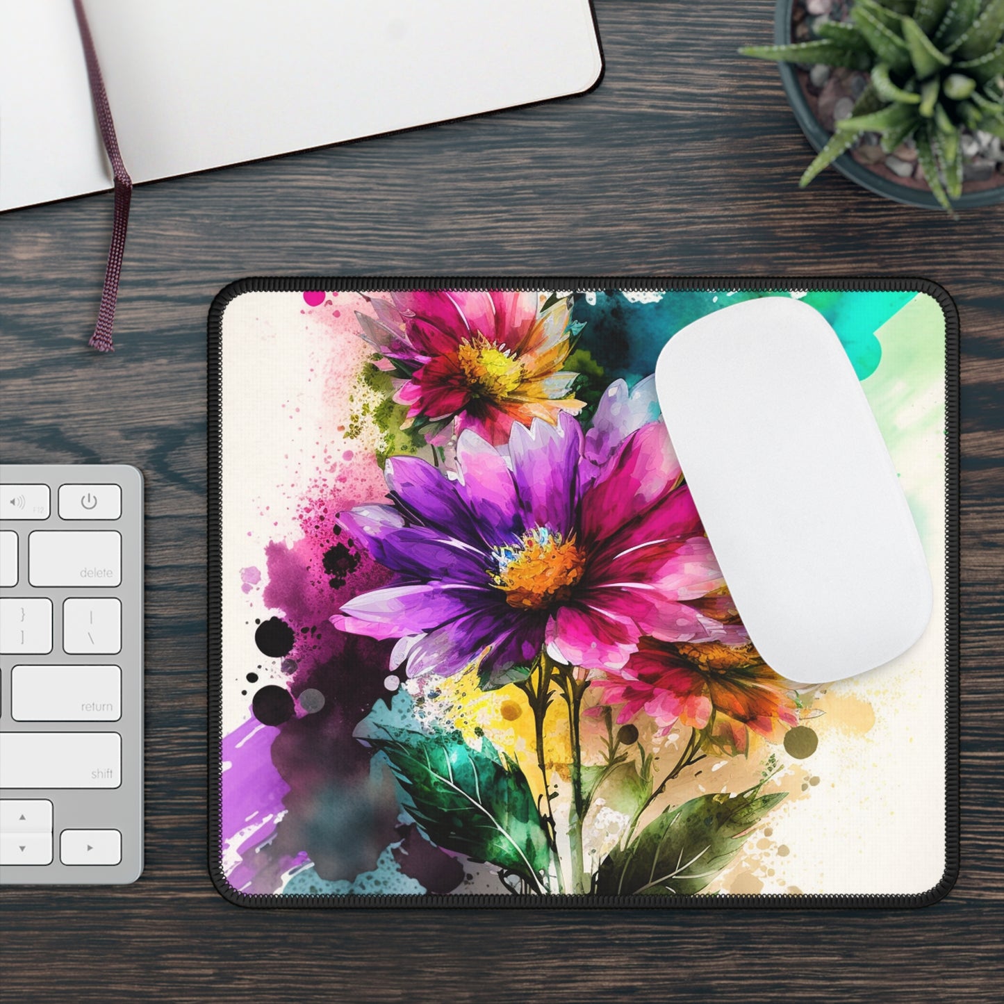 Gaming Mouse Pad  Bright Spring Flowers 1