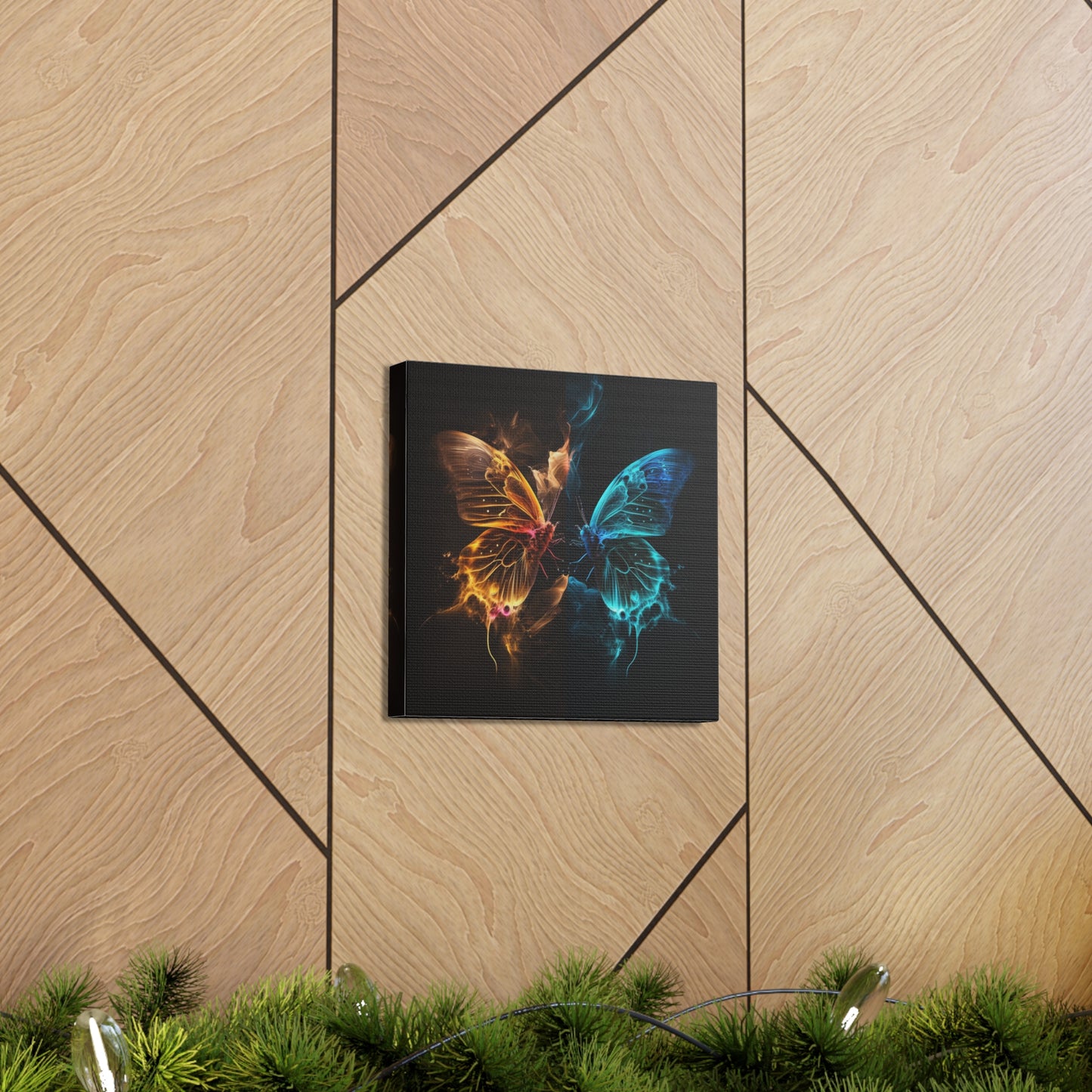 Canvas Gallery Wraps Kiss Neon Butterfly 9