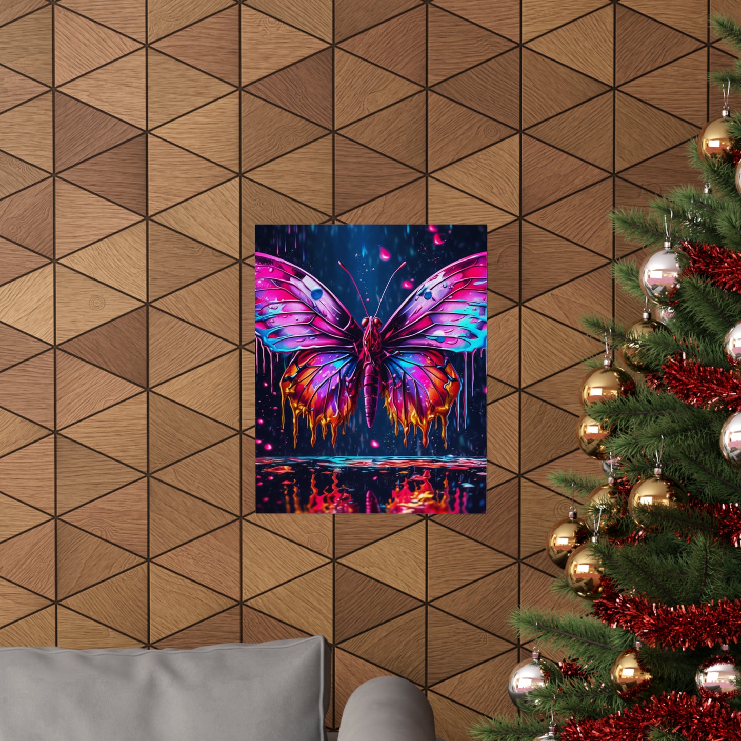 Premium Matte Vertical Posters Pink Butterfly Flair 2