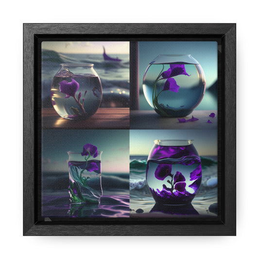 Gallery Canvas Wraps, Square Frame Purple Sweet pea in a vase 5