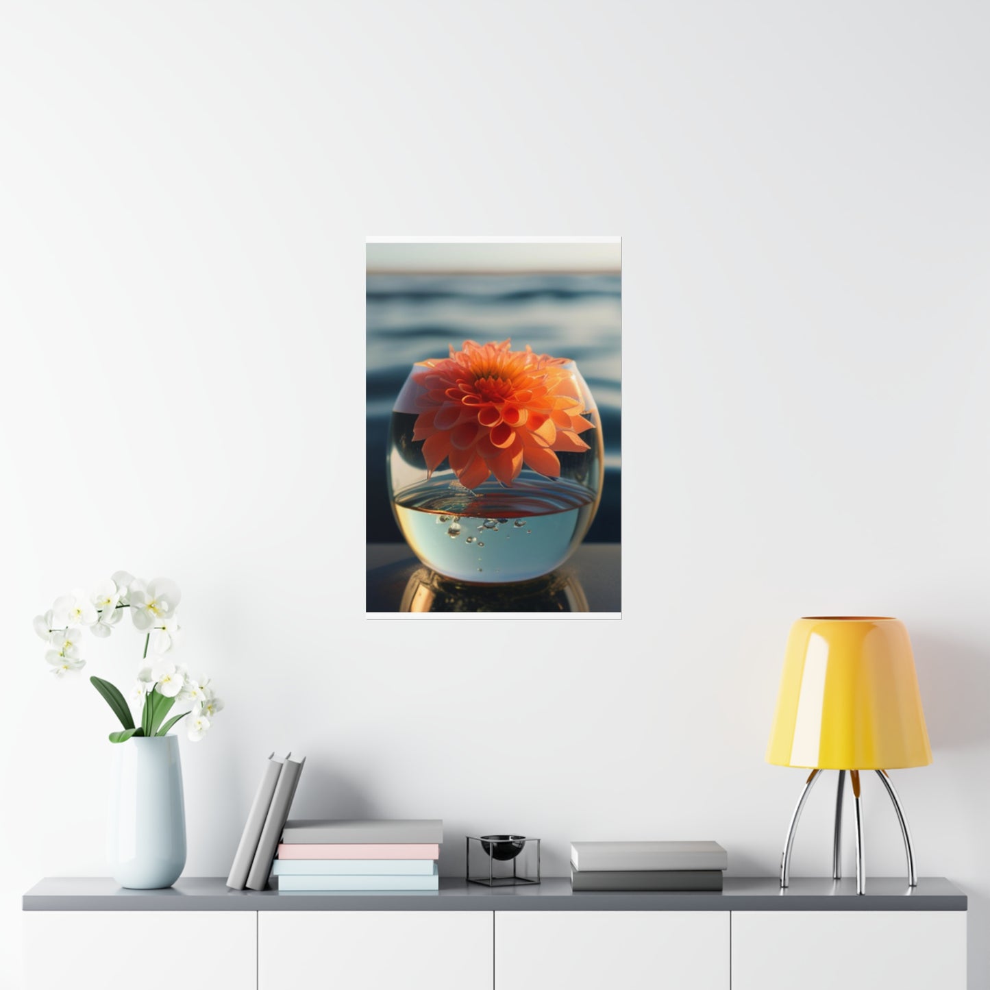 Premium Matte Vertical Posters Dahlia Orange 2