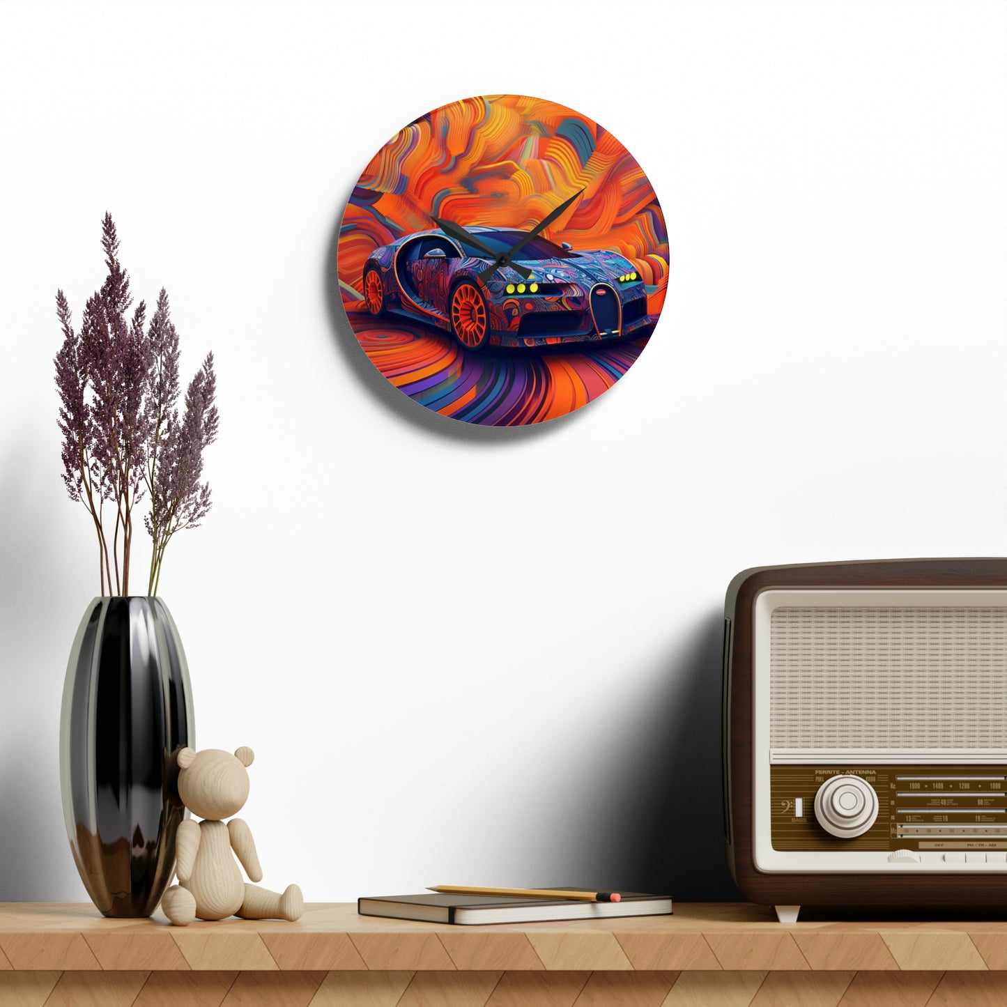 Acrylic Wall Clock Bugatti Abstract Concept 4