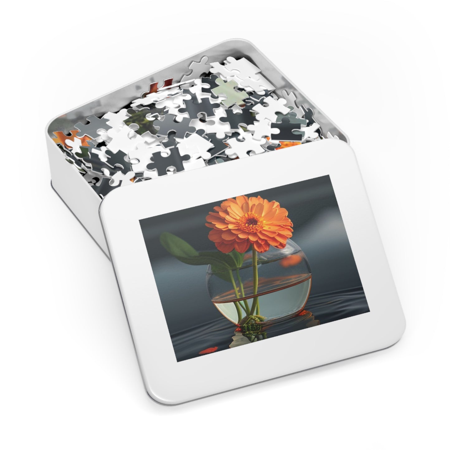 Jigsaw Puzzle (30, 110, 252, 500,1000-Piece) Orange Zinnia 2