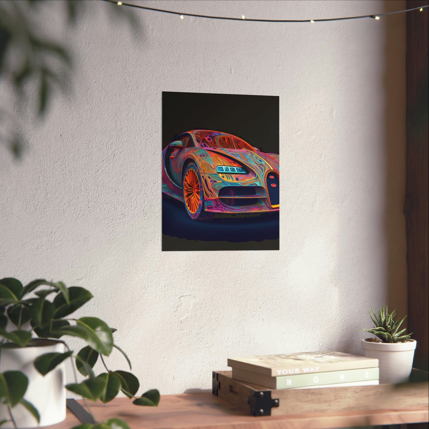 Premium Matte Vertical Posters Bugatti Abstract Concept 1