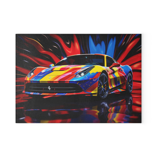 Glass Cutting Board Hyper Colorfull Ferrari 1