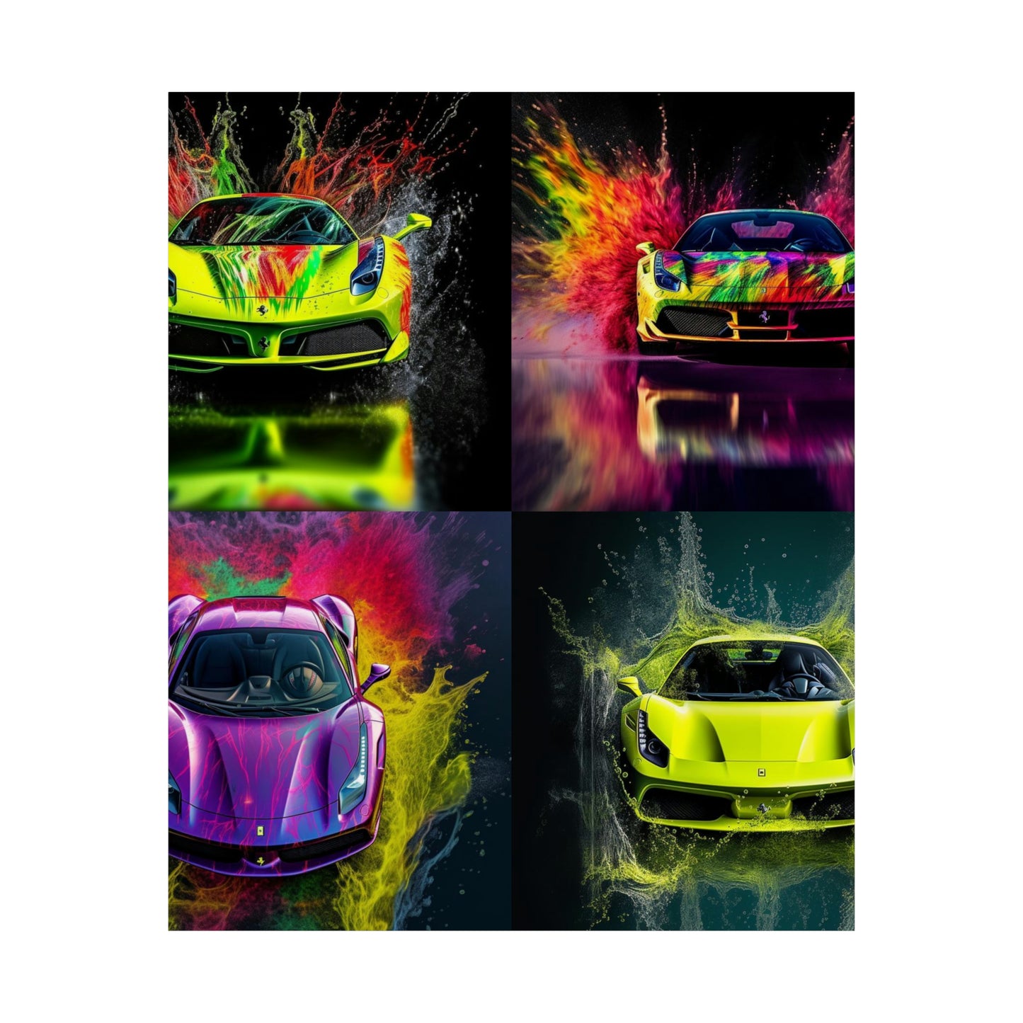 Premium Matte Vertical Posters Farrari Water 5